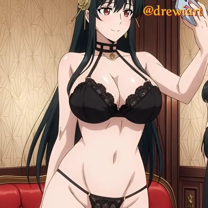 Yor Forger in Sexy Black Lace