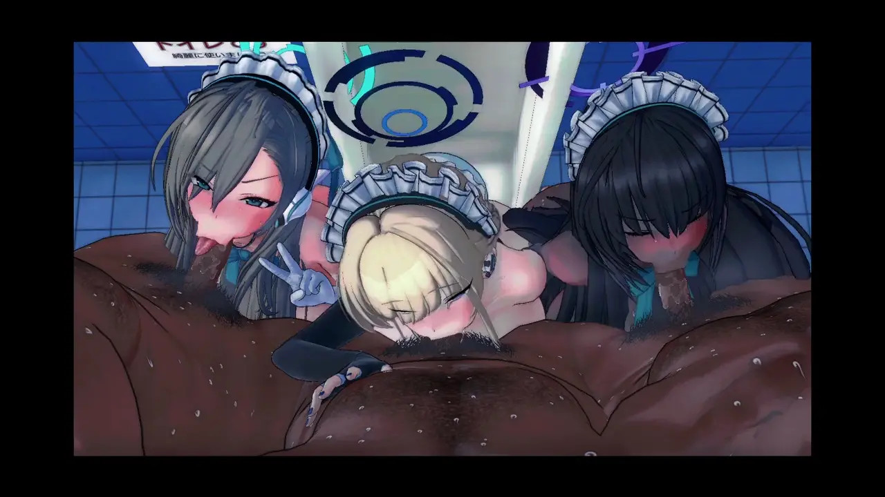 [QOS NTR] Blue Archive Asuna Karin & Toki's cuckold party