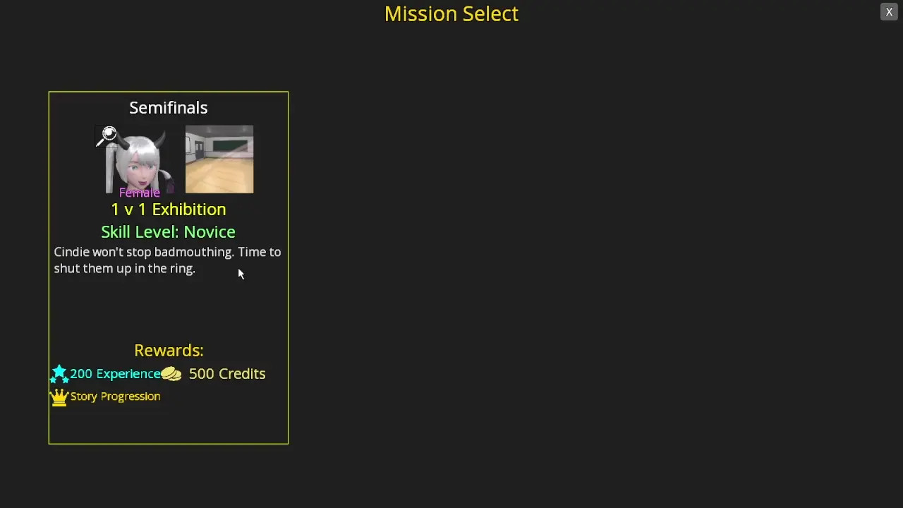 Heroine rumble 2 0-361 Cindie story match