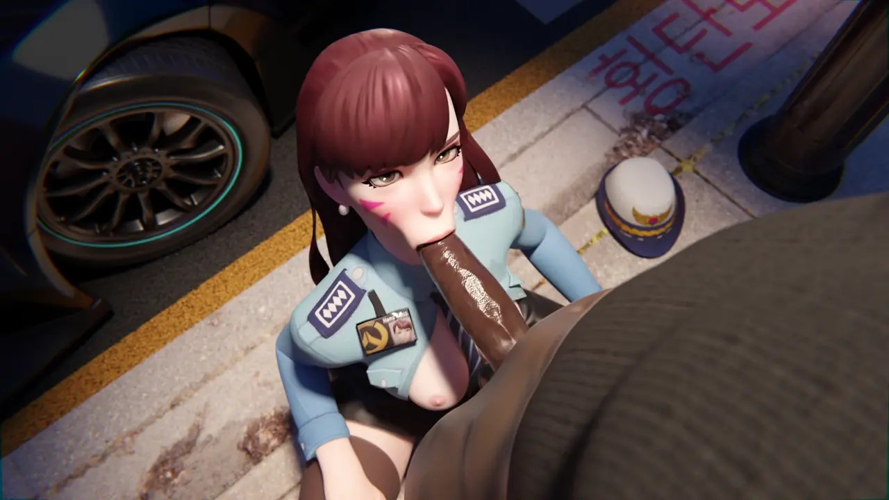 Dva cop blowjob [4k] [Black!]