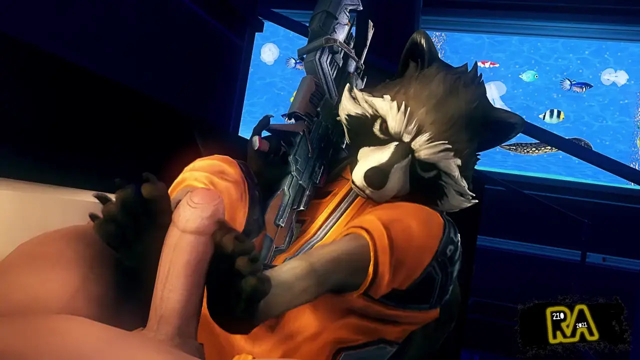 Rocket Raccoon FootJob POV