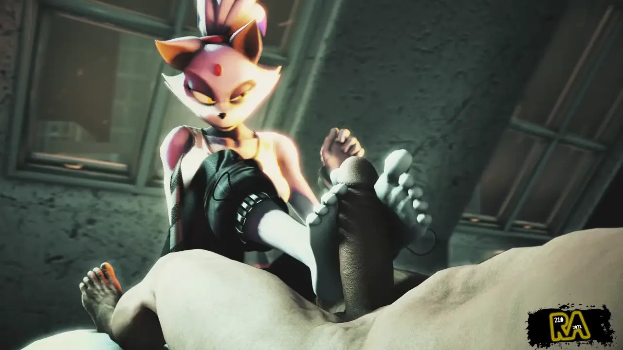 Blaze The Cat FootJob POV