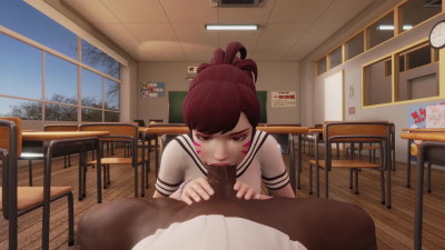 Naughty Schoolgirl D.va BBC