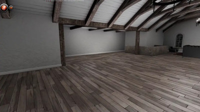 Percheron stallion mating with a female reindeer