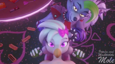 Glamrock Chica & Roxanne Wolf Blowjob POV