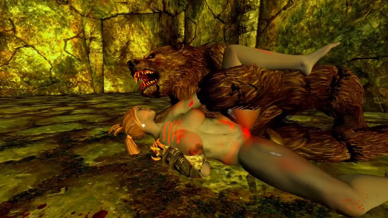 Dark elf got bodied by werewolf