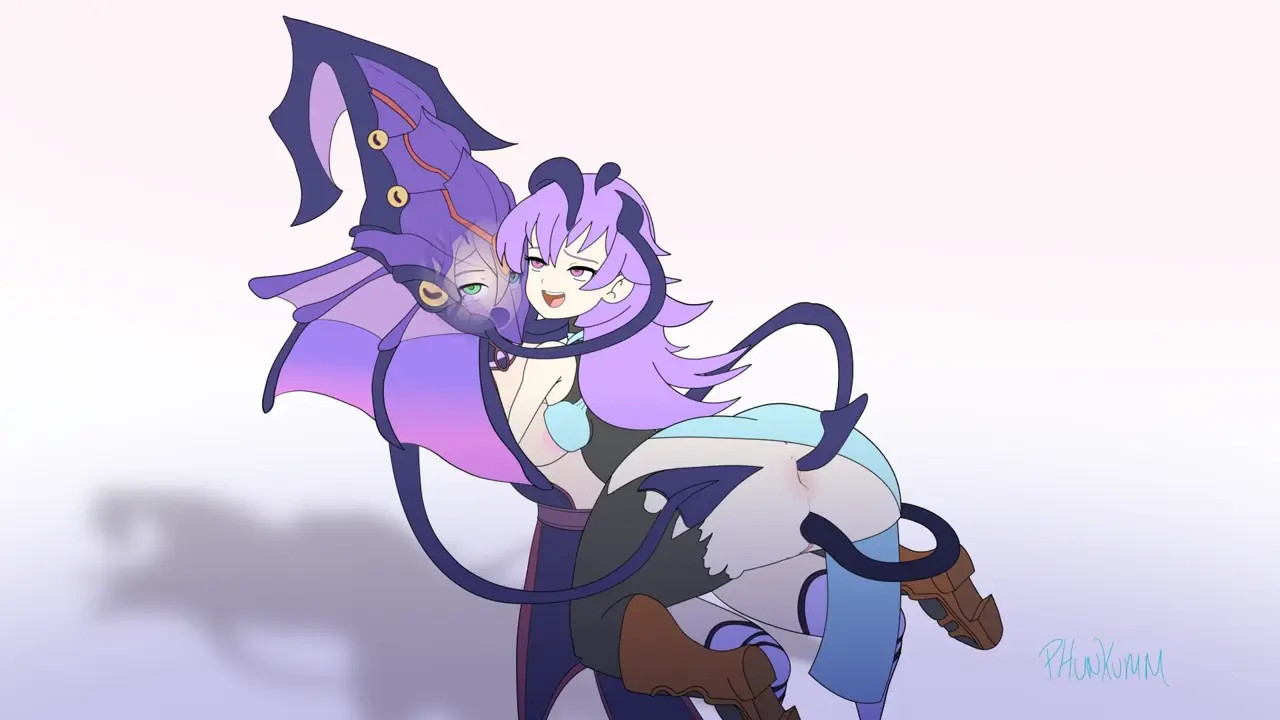 Phunkumm - Warrior & Witch Tentacle DP Creampie (Mindflayer Control) [Indie Hentai Ga