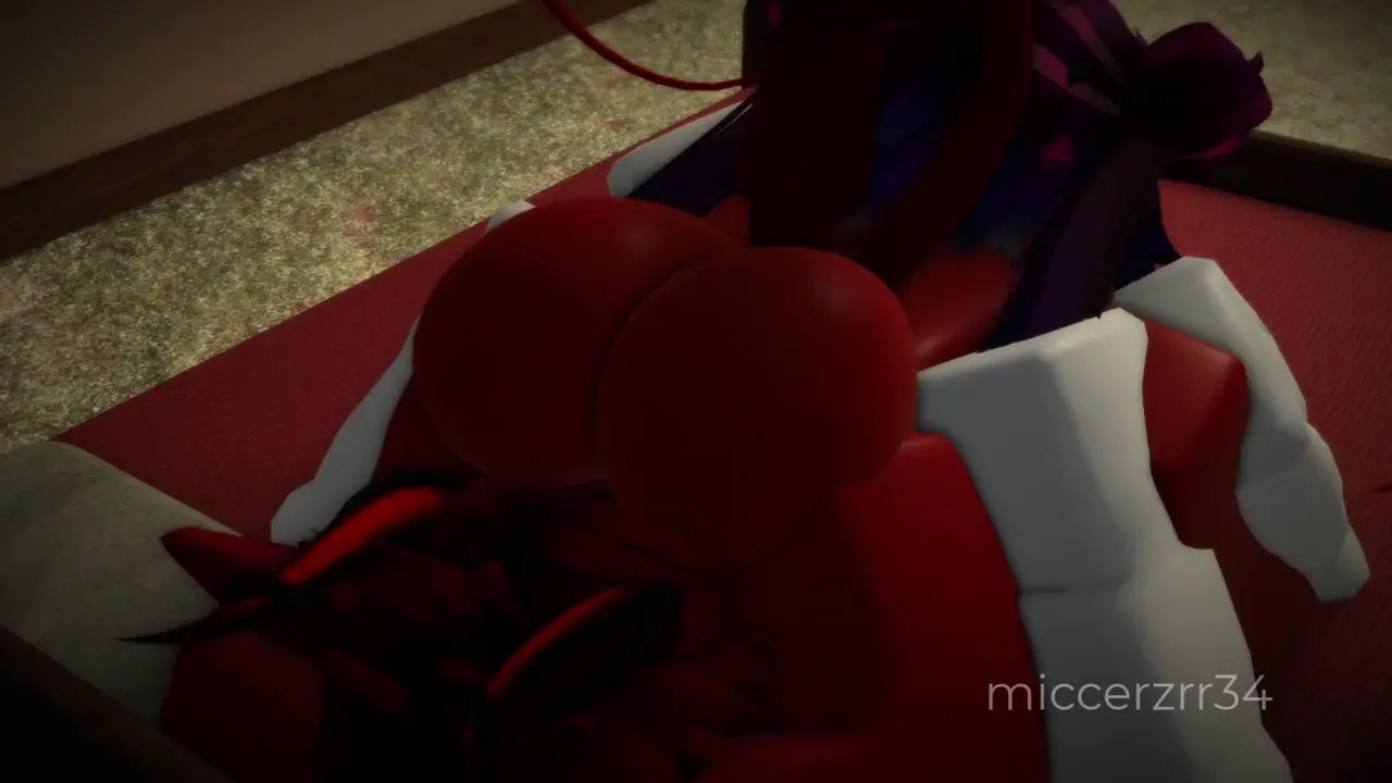 literally just a red-colored scorpion-demon woman domming a guy