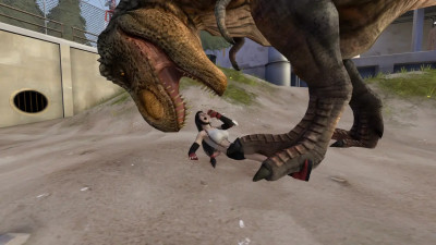 Tifa's t-rex encounter