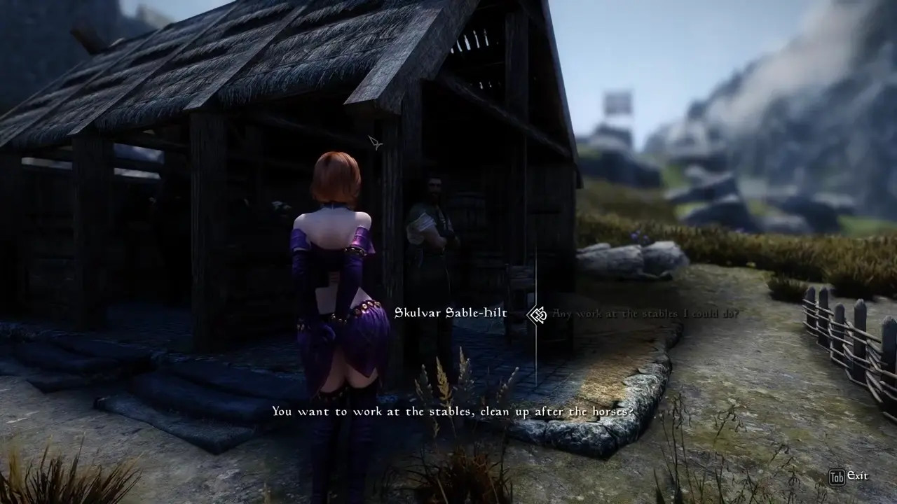 Naughty Skyrim - Helping out with the horses