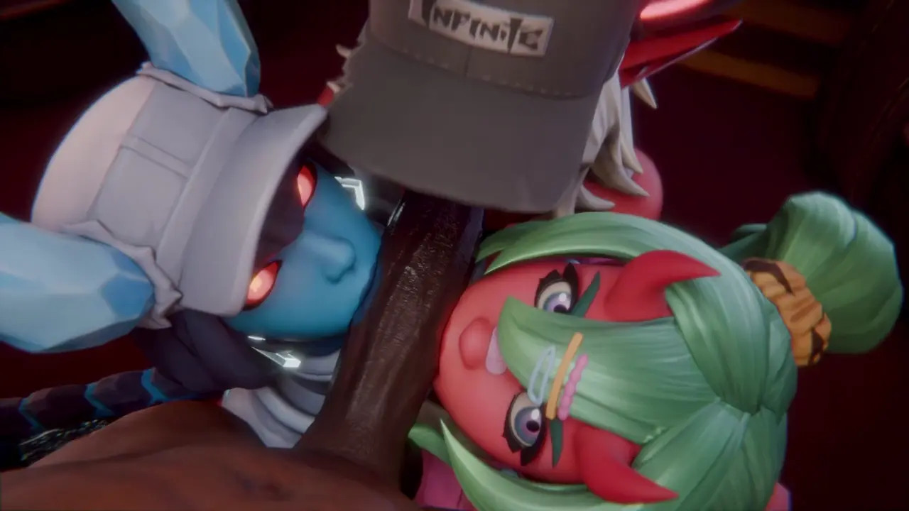 Demon Girls Sharing Cock (Black) [OCTODOG3D]