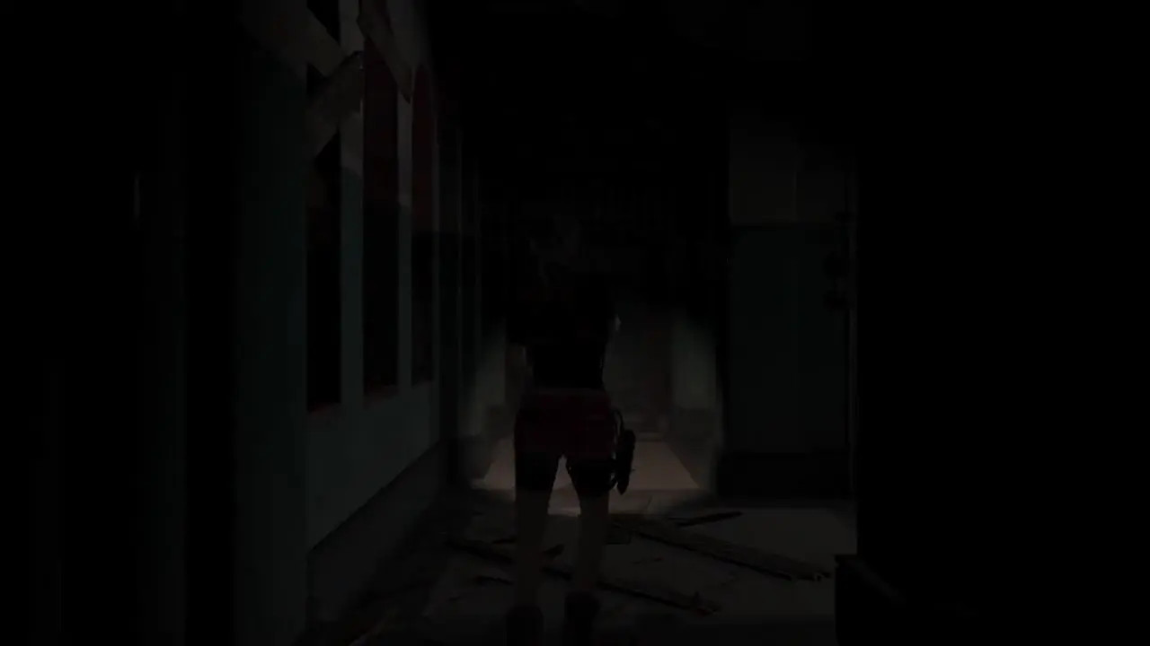 Claire Redfield in the West Hallway (Warning: Monsters!)