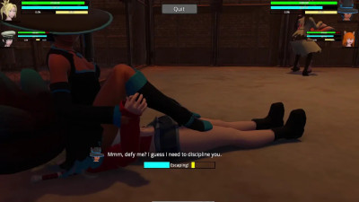 HRSL: Mordred and Kasumi vs Izuna and Kyoko Street