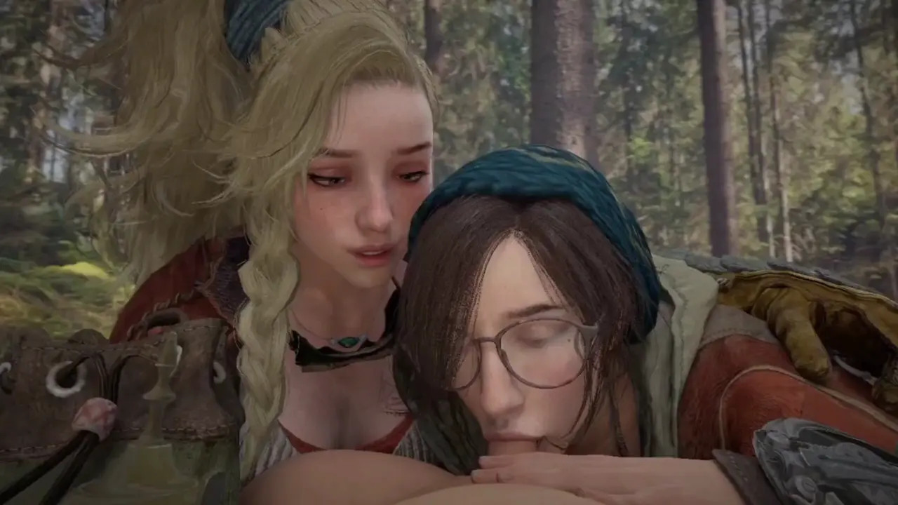 Gemma teaching Alma to blow