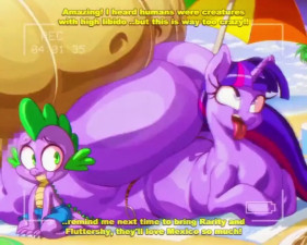 [Angelauxes] Twilight Sparkle gets NTR'ed by a Male Human at the Beach in Mexico