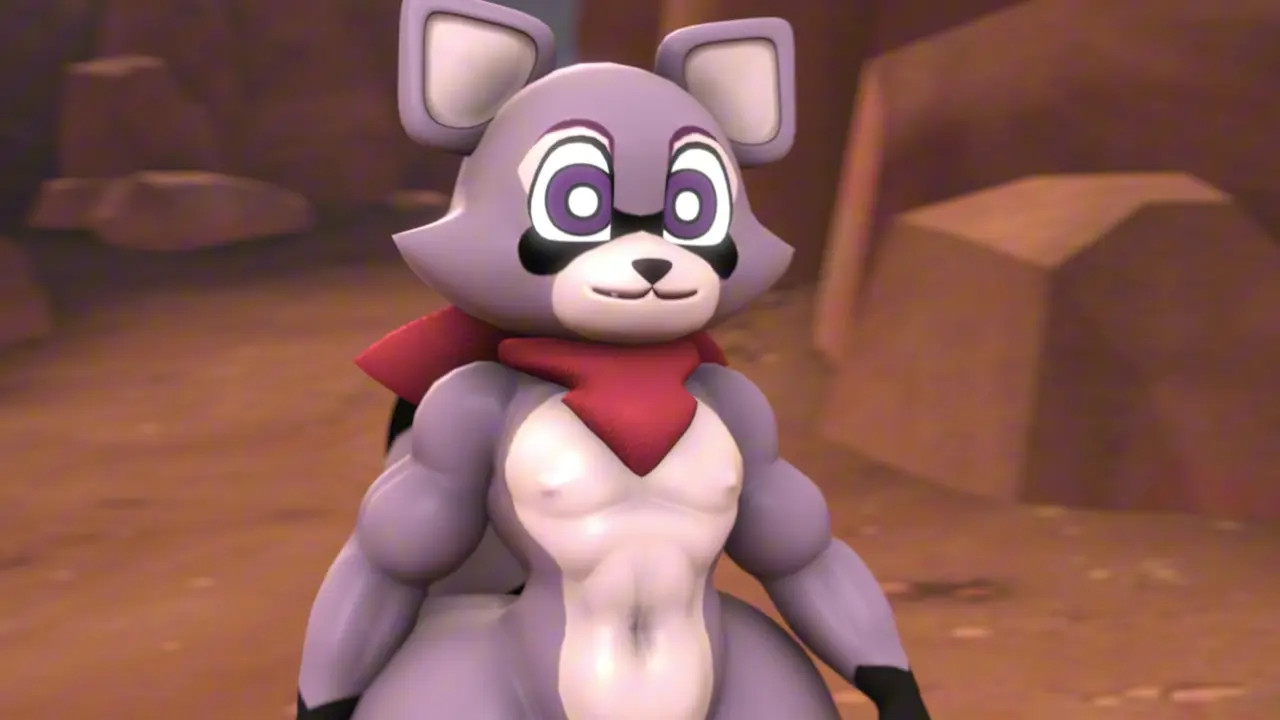 Rambley The Raccoon Walking