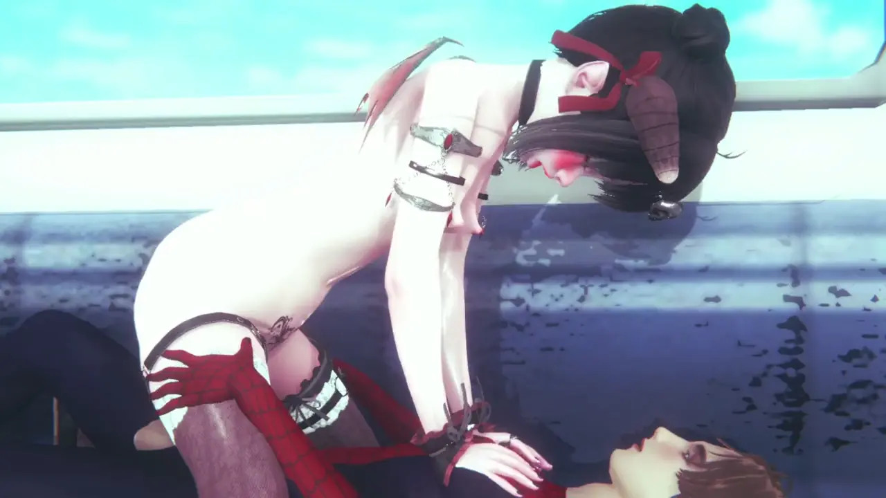 DEMONS GIRLS AND SPIDERMAN PUBLIC FUCKING