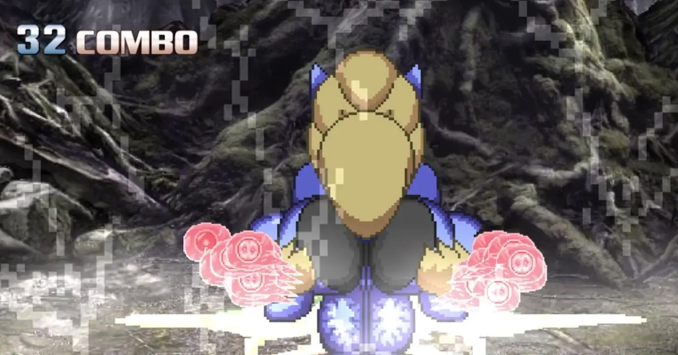 Backed Up Steele pinned Mienshao and use her as his relief