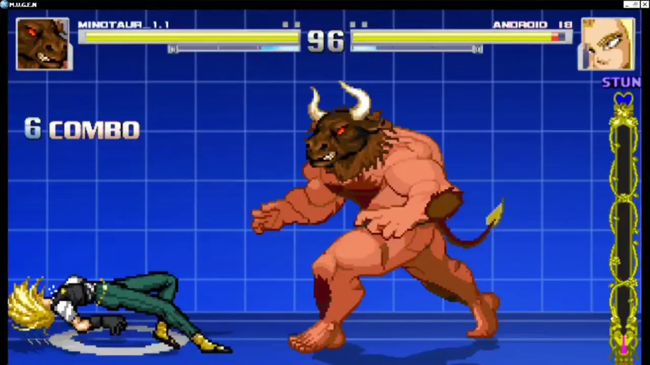 Minotaur vs Android18(cell saga)