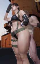 Quiet being fucked standing up