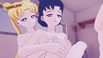 Sailor Moon Helps Sailor Mercury Get Fucked [Infected_Heart]