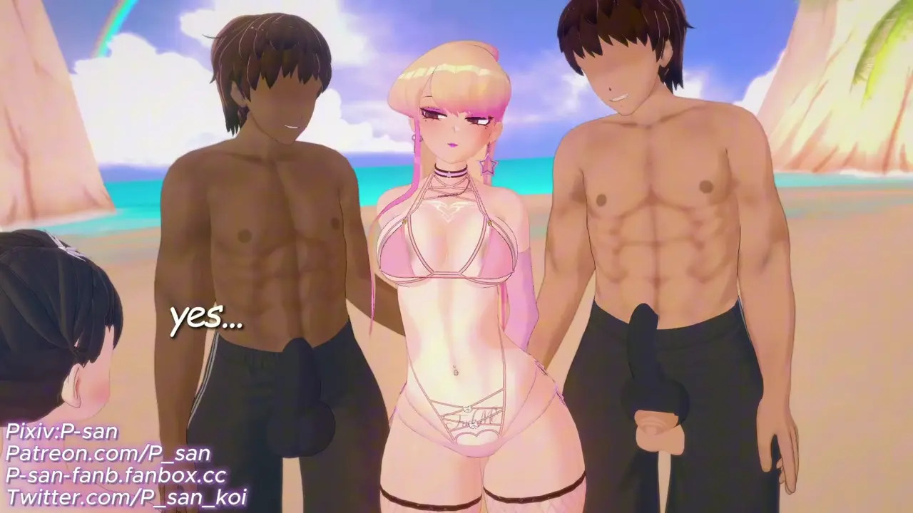 Komi-san Beach Cuckold NTR Gyaru version