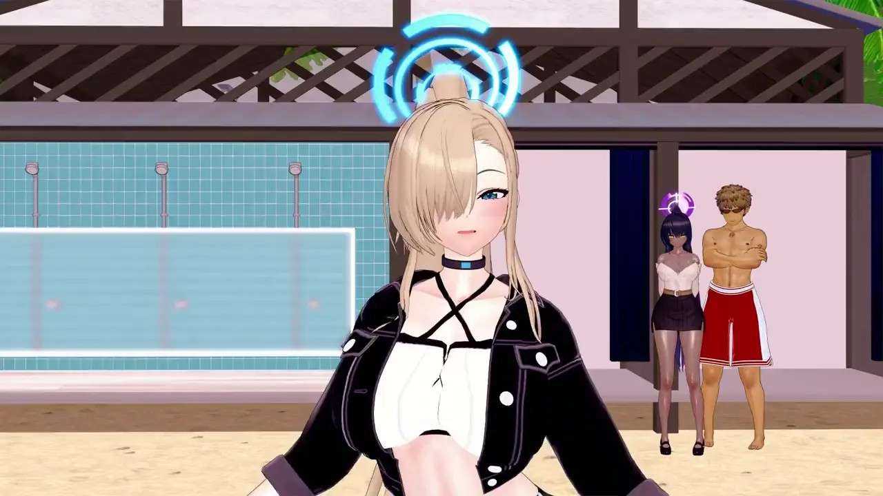 Short Hair - Asuna x Karin (blue Archive) covered sex and dance