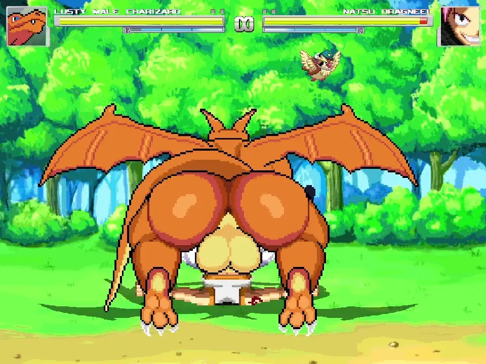 MUGEN Natsu Dragneel mating pressed by Charizard