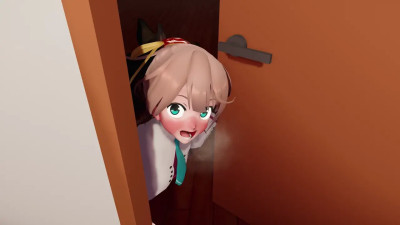 Kazagumo Mating with dog In Her Room