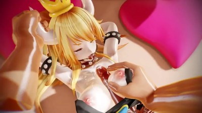 Iwara-bowsette Paizuri Oral