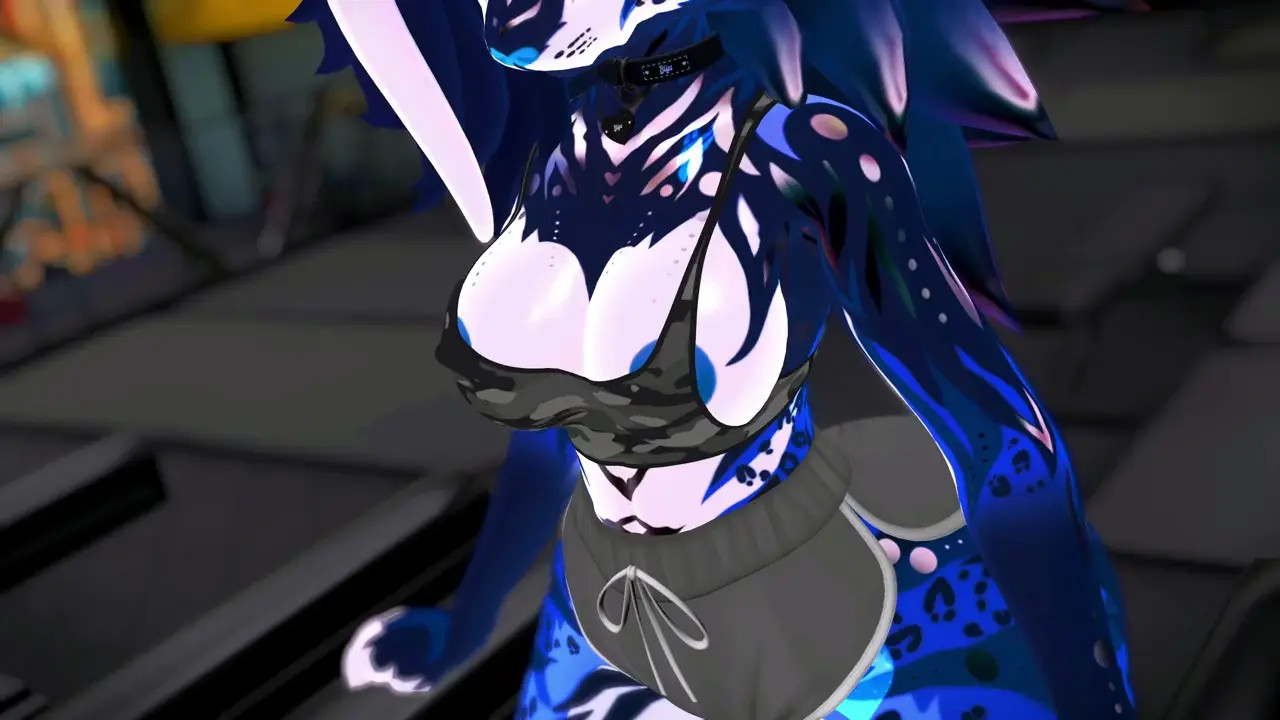 BlipsVR - Lewd Furry MILF Expands Ass and Tits at the Gym