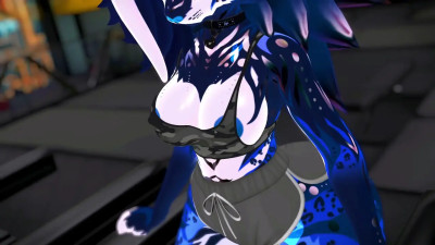 BlipsVR - Lewd Furry MILF Expands Ass and Tits at the Gym