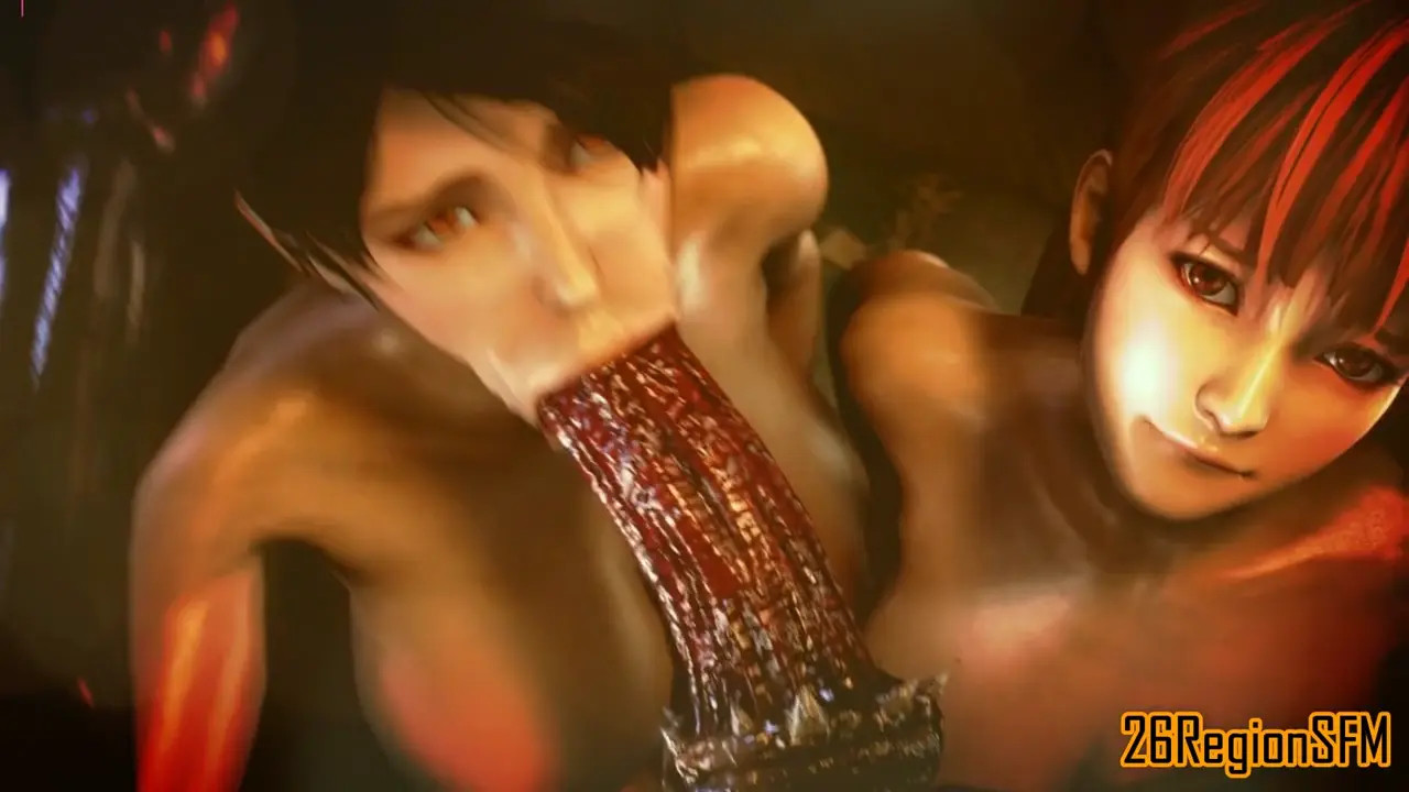 Momiji & Kasumi vs Demon Cock