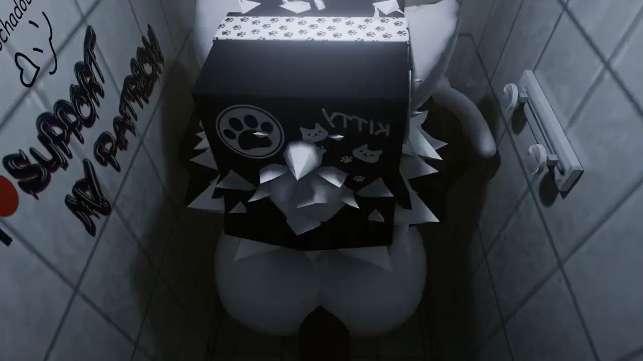 Fucking in the public bathroom - Animation in progress