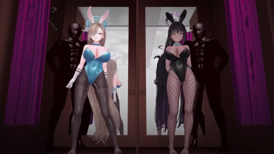 Changing room dance 2 - Asuna and Karin