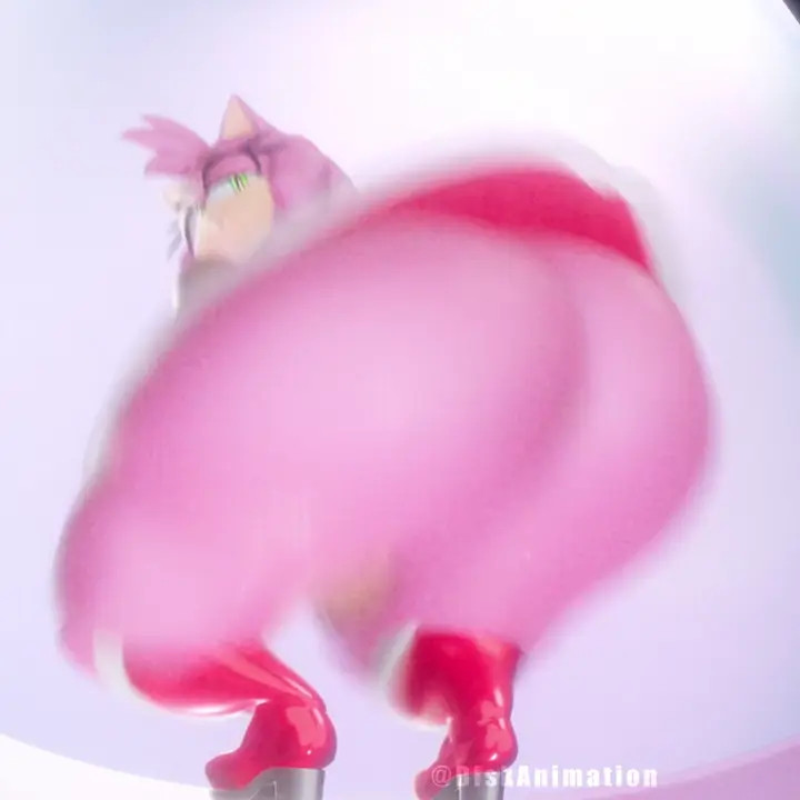 Amy rose shaking her pink sweaty cheeks (Higher Quality)