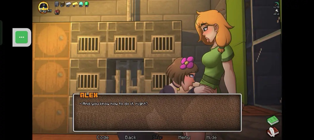 Horny Craft Alex is fucking Jenny's mouth hard.