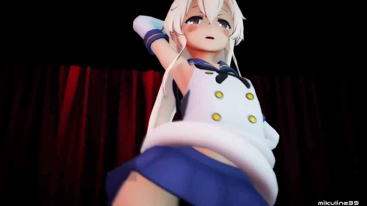 Shimakaze - Sexy Squatting Dance [MMD R18] Mikuline39