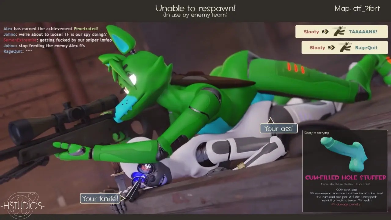 Green Foxy Doggystyle with Alex