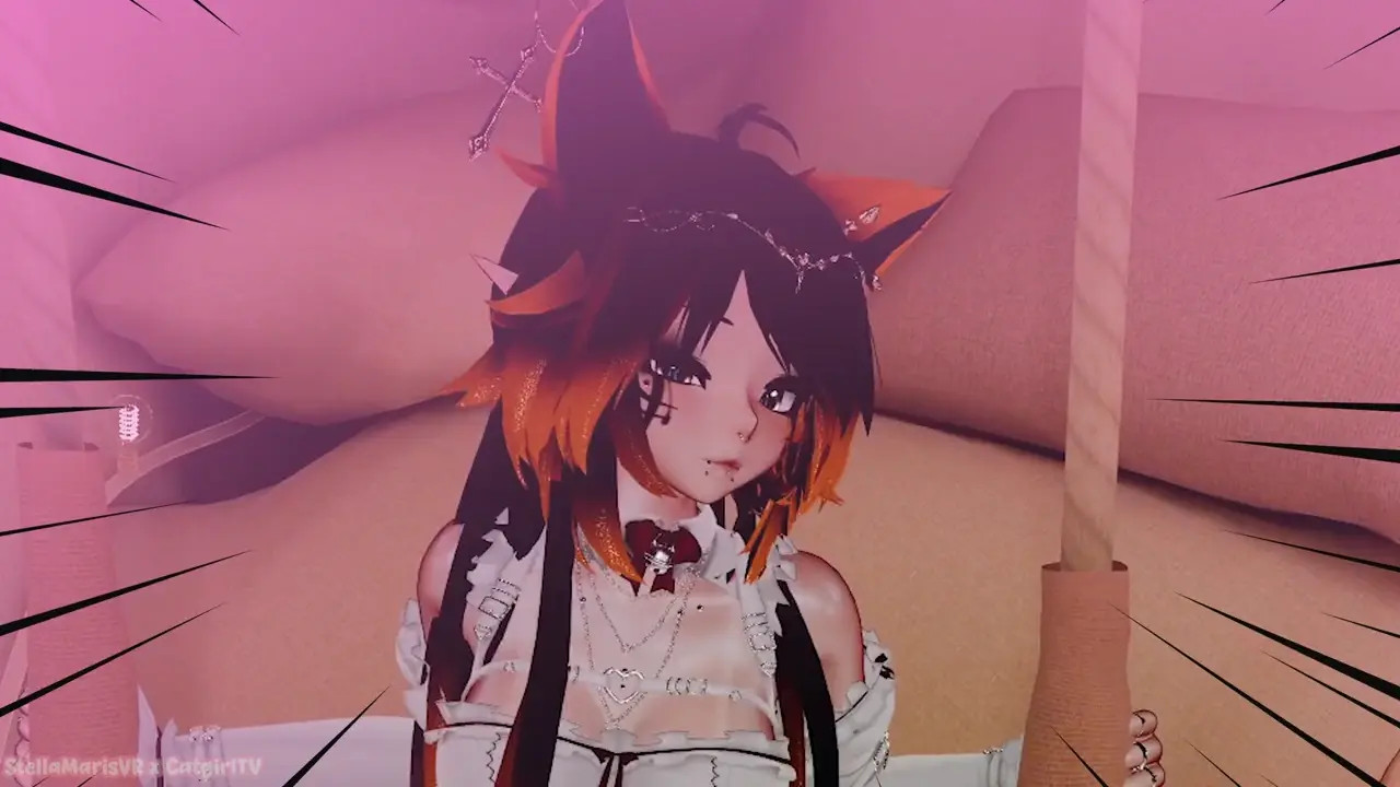 Cat Girl Goes Crazy Seeing The Gock! (Cute)