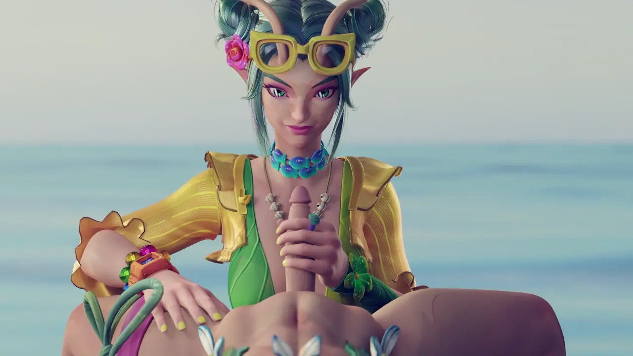 Mantis and Psylocke in the beach alternative with bikini