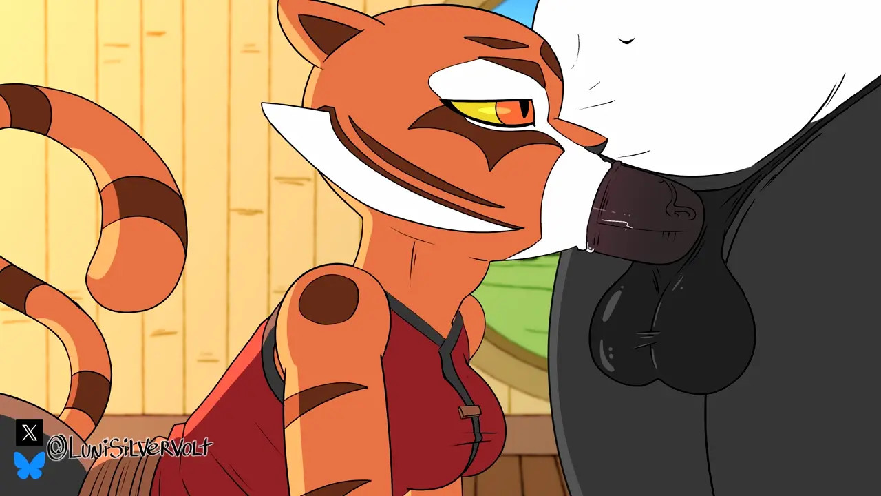 Tigress tasting the panda’s flavor