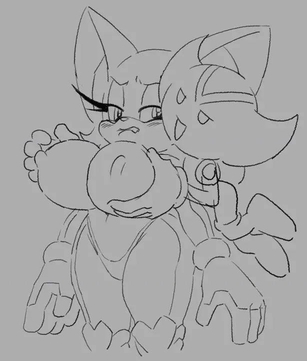 Bokkun teasing Rouge's Boobs [Elmer Galarga]