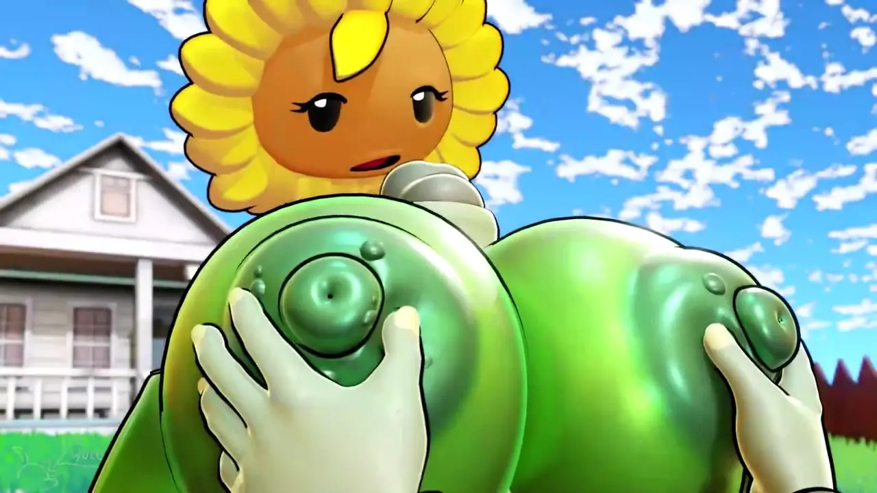 The zombie can't resist sunflower's charm