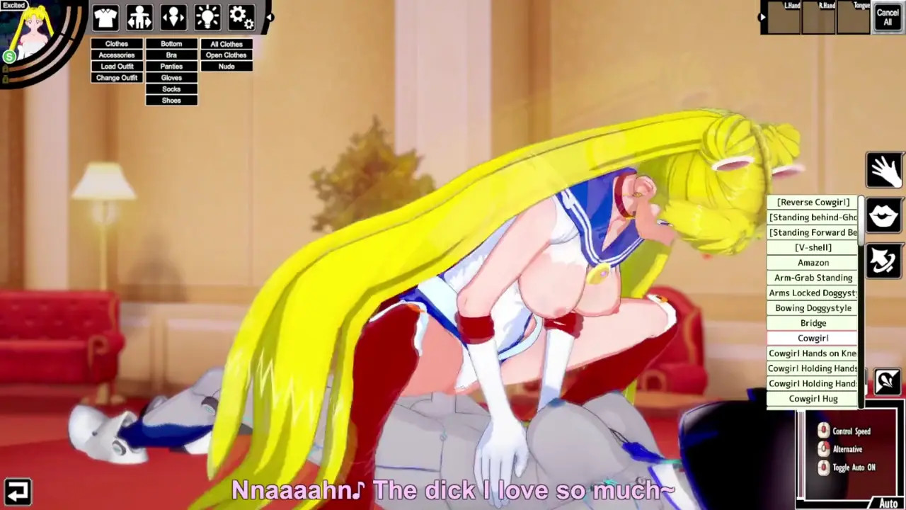 Robot futa girl Demi fucks sailor moon