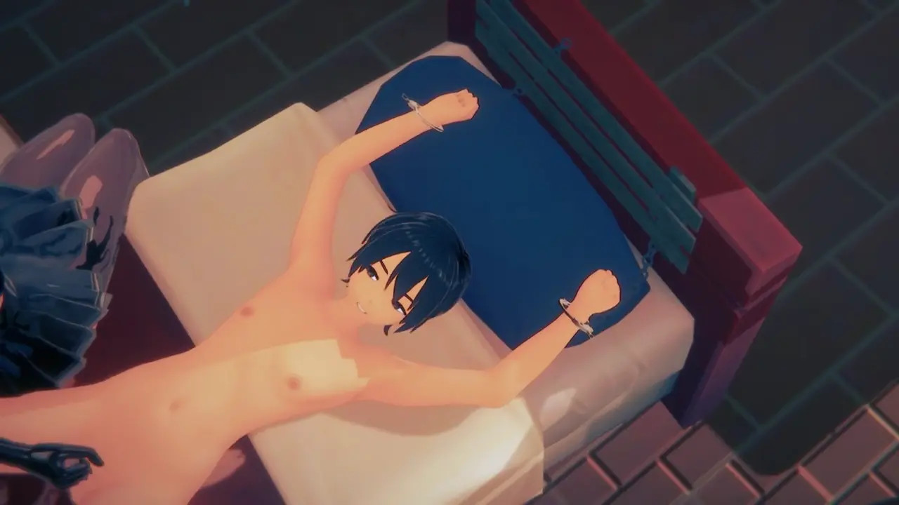 [SAO] Asuna black latex handjob