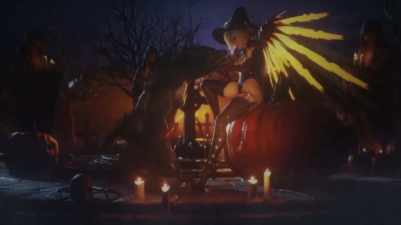 Witch Mercy ravaged hardcore by Werewolf [VGErotica]