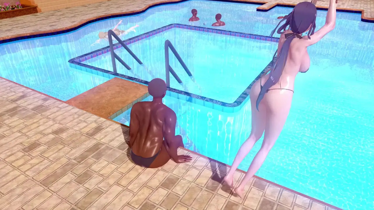 Navia x Clorinde Pool Sex Party by Lynlynop