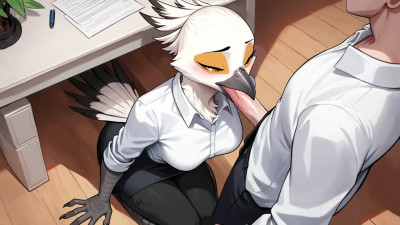 My Secretary Bird: Blowjob