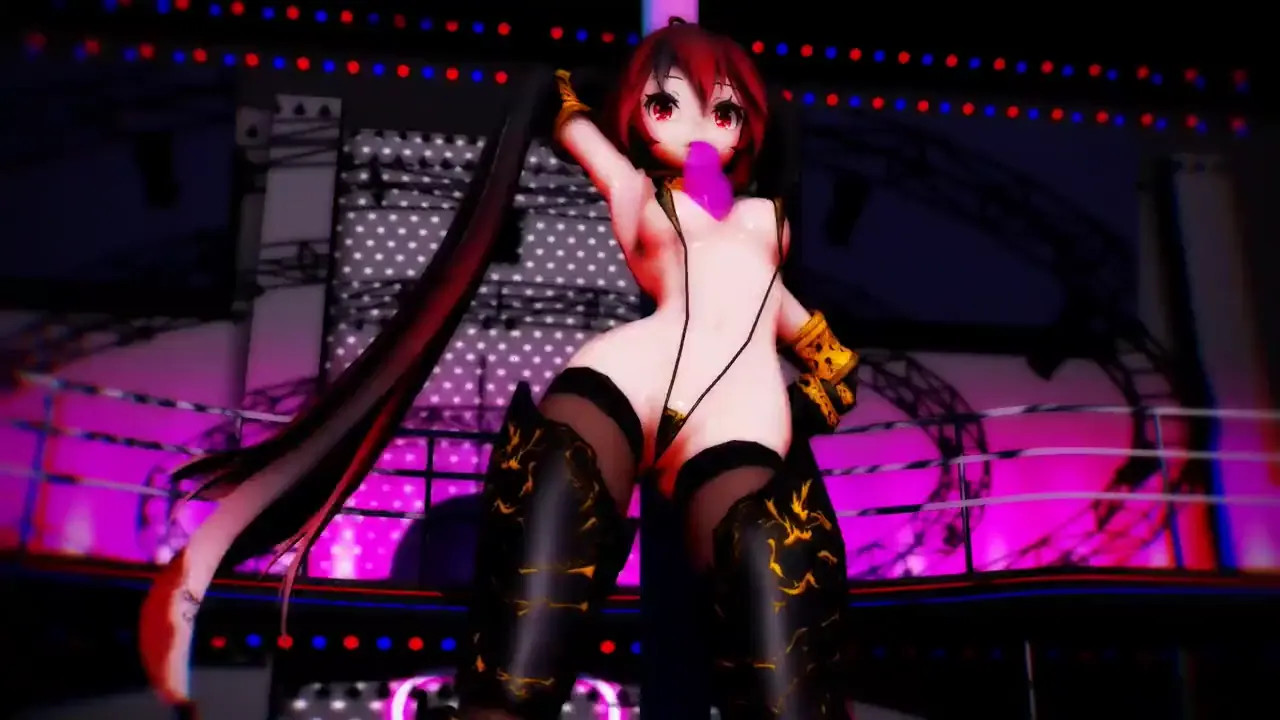 Princess Knight Zatsune erotic squatting dance